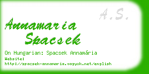 annamaria spacsek business card