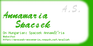 annamaria spacsek business card